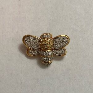Swarovski Crystal Goldtone Bee Brooch
